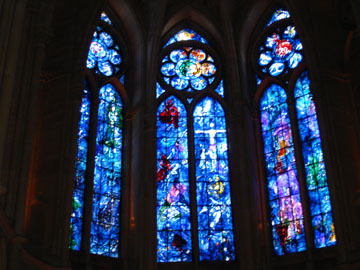 Picture of Marc Chagall stained glass window Reims France