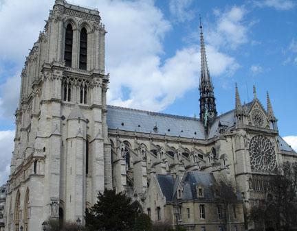 Picture of Notre Dame Cathedral in Paris France