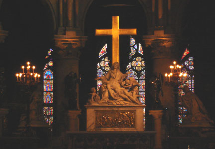 Alter at Notre Dame Cathedral in Paris France