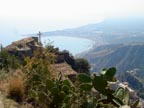 View down the coast of Sicily towards Catania
