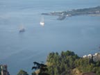 Tall ships off Taormina in the morning