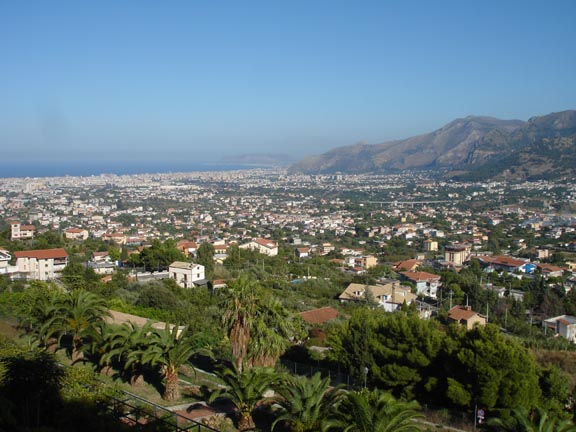 Panoramic view from Monreale across Palermo Sicily