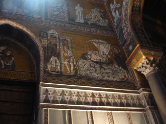 Mosaics inside Monreale in Palermo Sicily