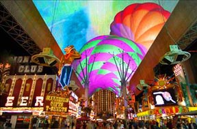 Picture of Light Show on Freemont Street in Las Vegas