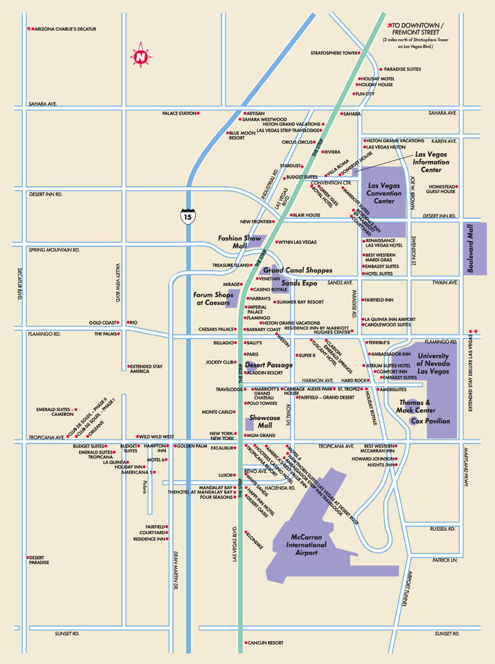Vegas Strip Map